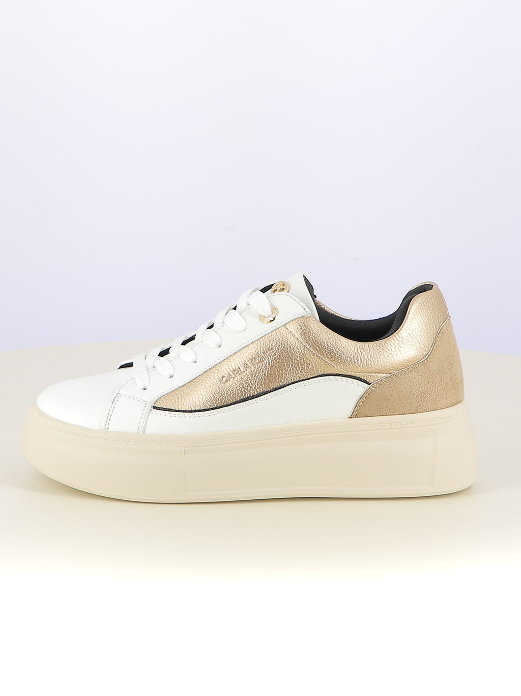 Sneakers stringate donna CARLA KOTE 3601K bianco oro | Costa Superstore