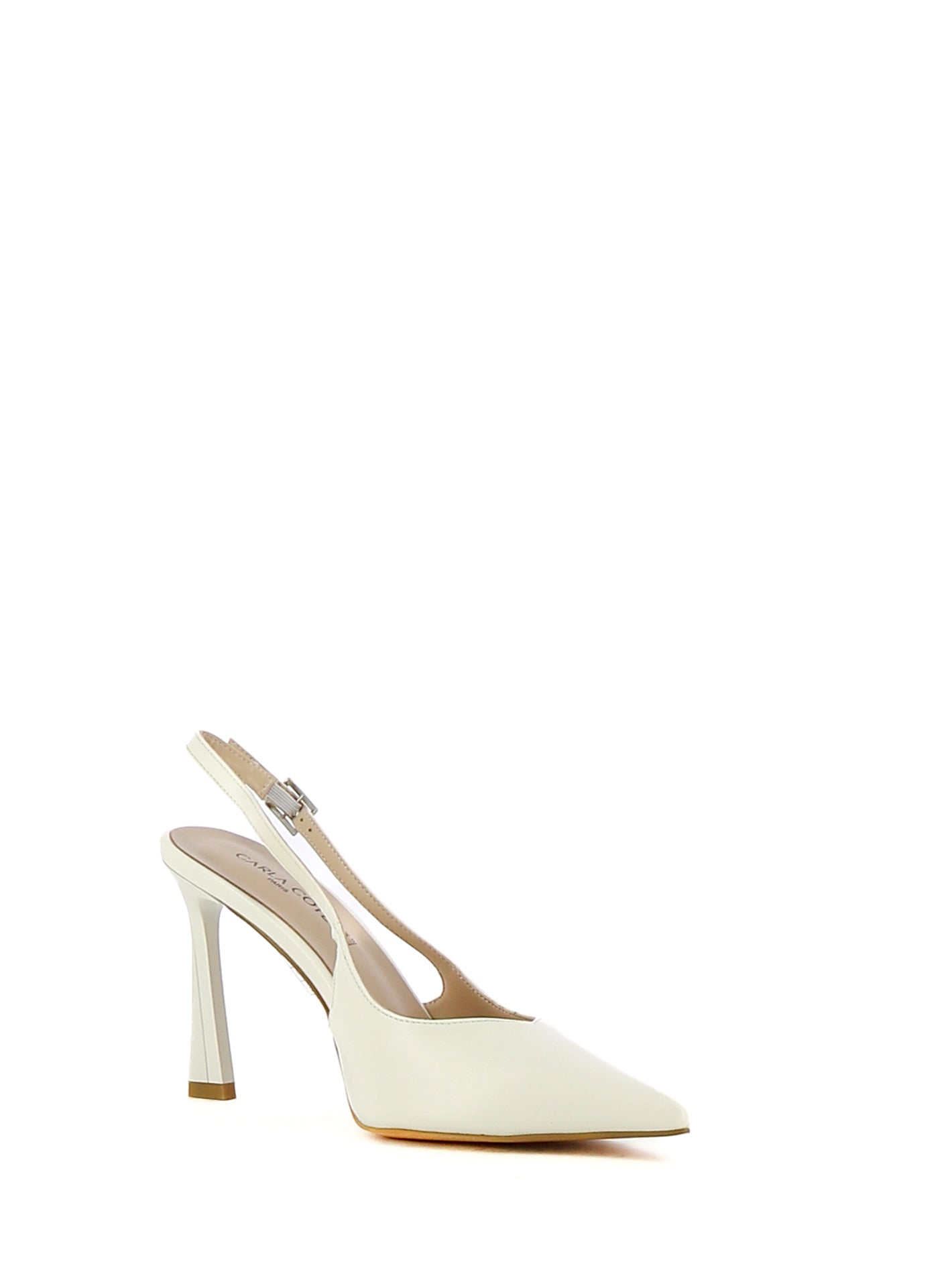Décolleté slingback donna CARLA COTE K4512 bianco