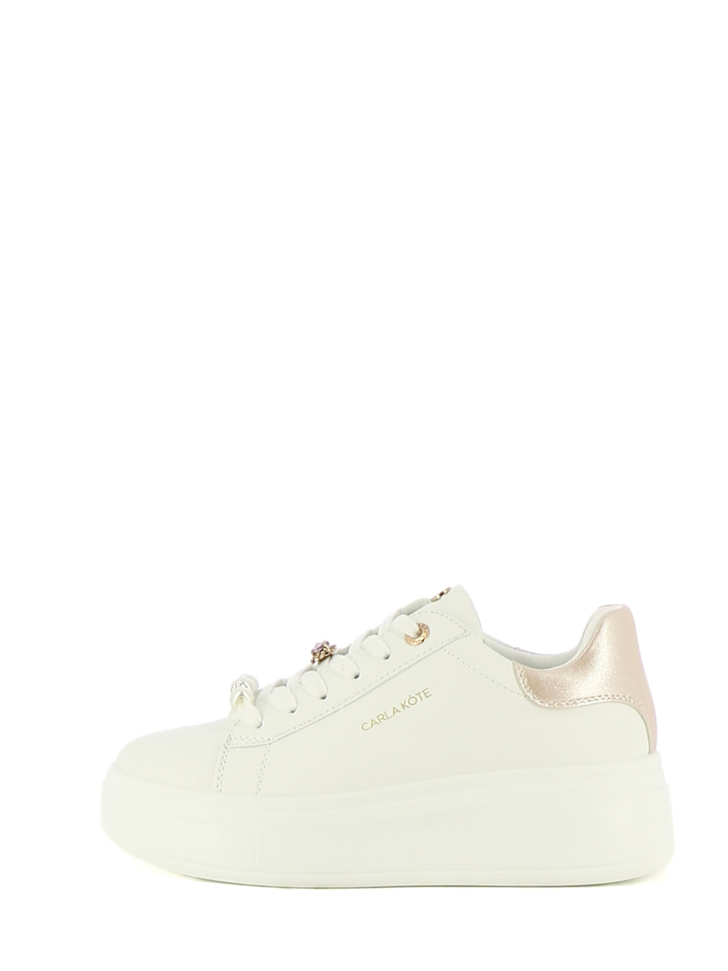 Sneakers stringate donna CARLA KOTE X34-13K bianco rosa