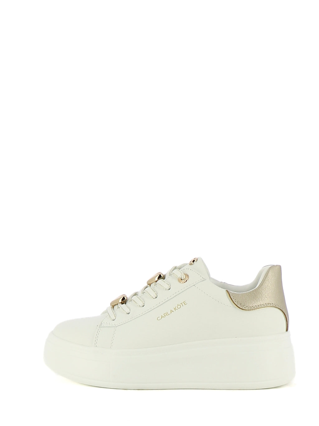 Sneakers stringate donna CARLA KOTE X34-14K bianco oro