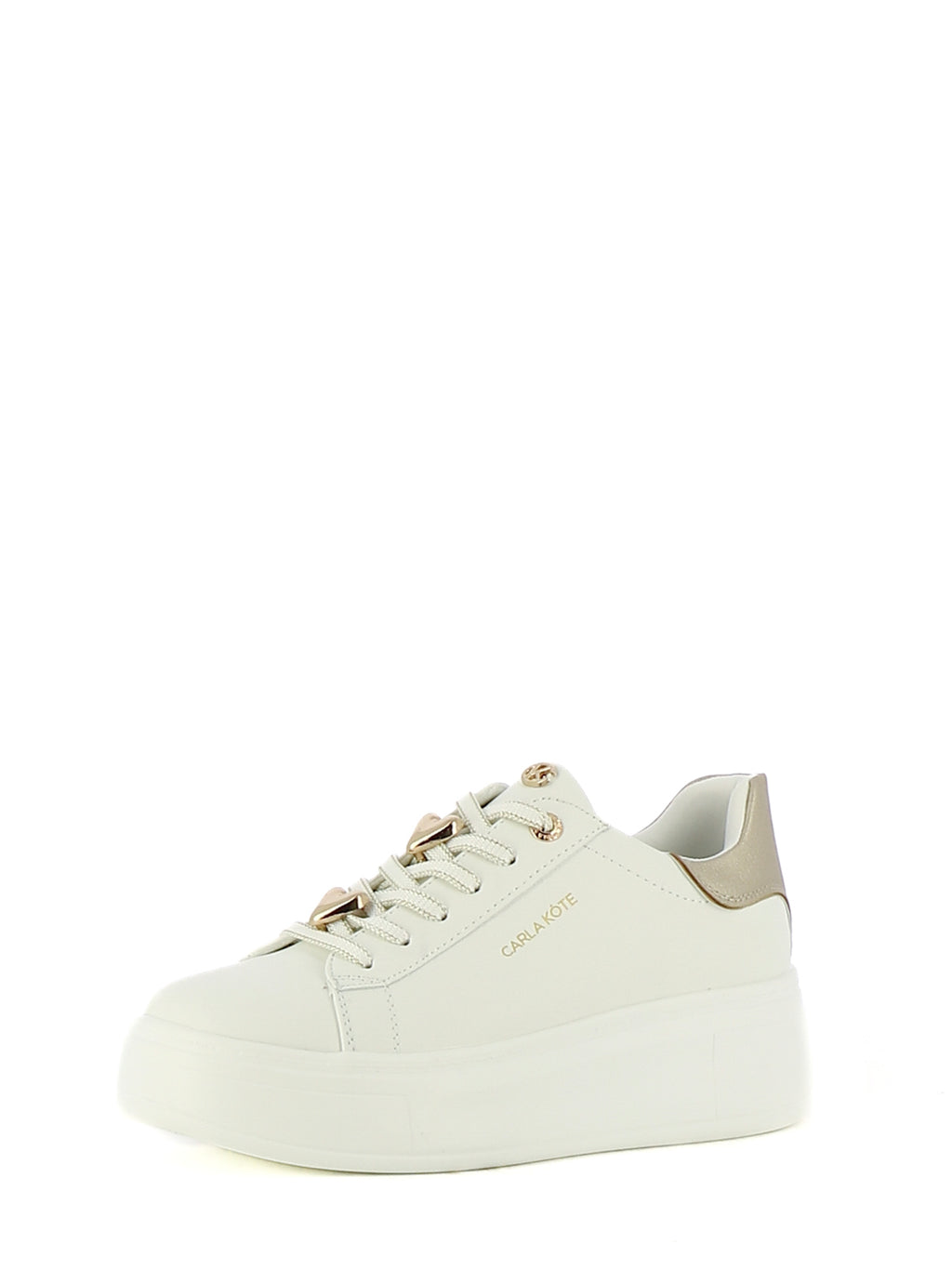 Sneakers stringate donna CARLA KOTE X34-14K bianco oro