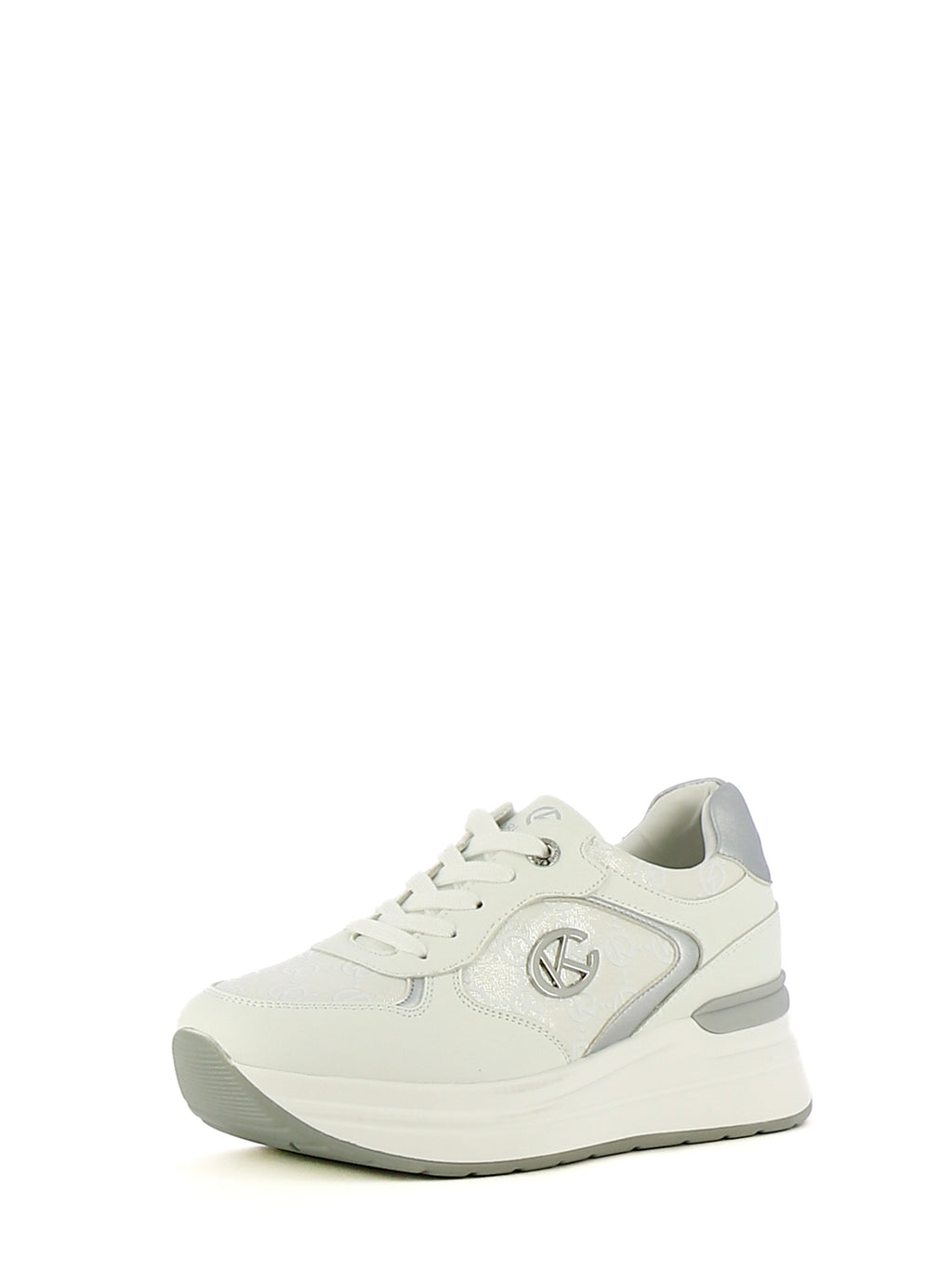 Sneakers stringate donna CARLA KOTE X34-21K bianco argento