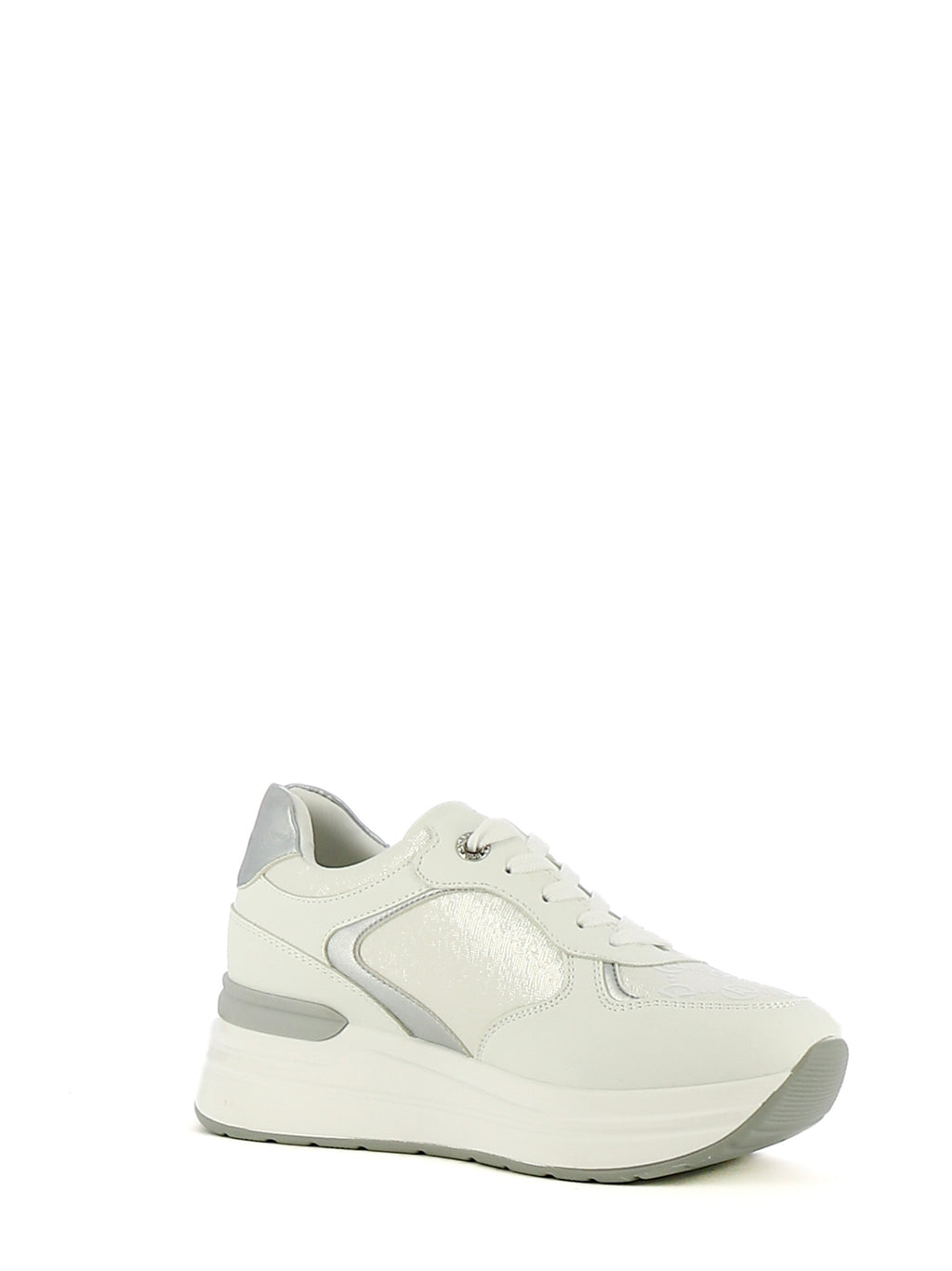 Sneakers stringate donna CARLA KOTE X34-21K bianco argento