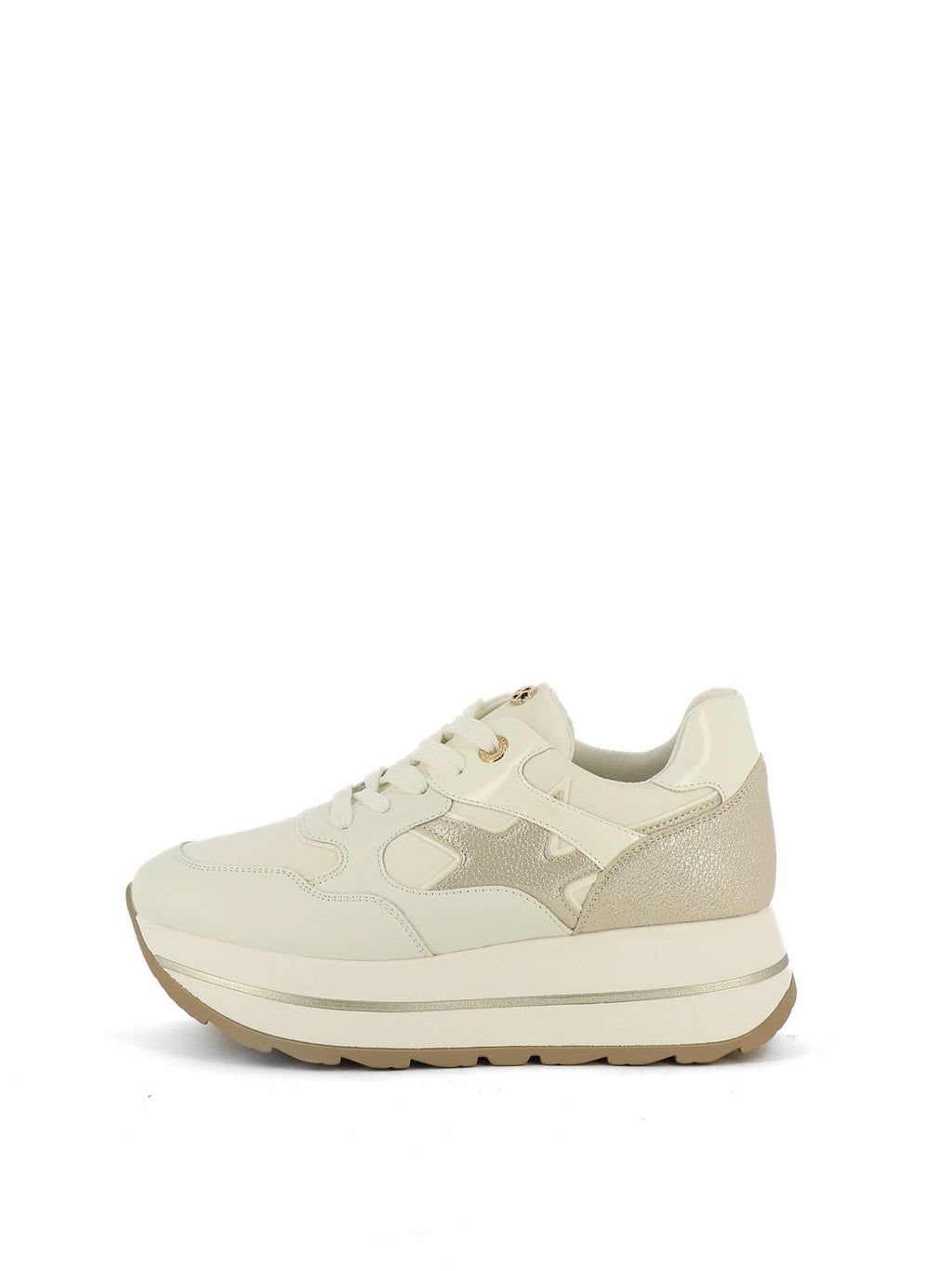 Sneakers stringate donna CARLA KOTE X34-25K bianco oro