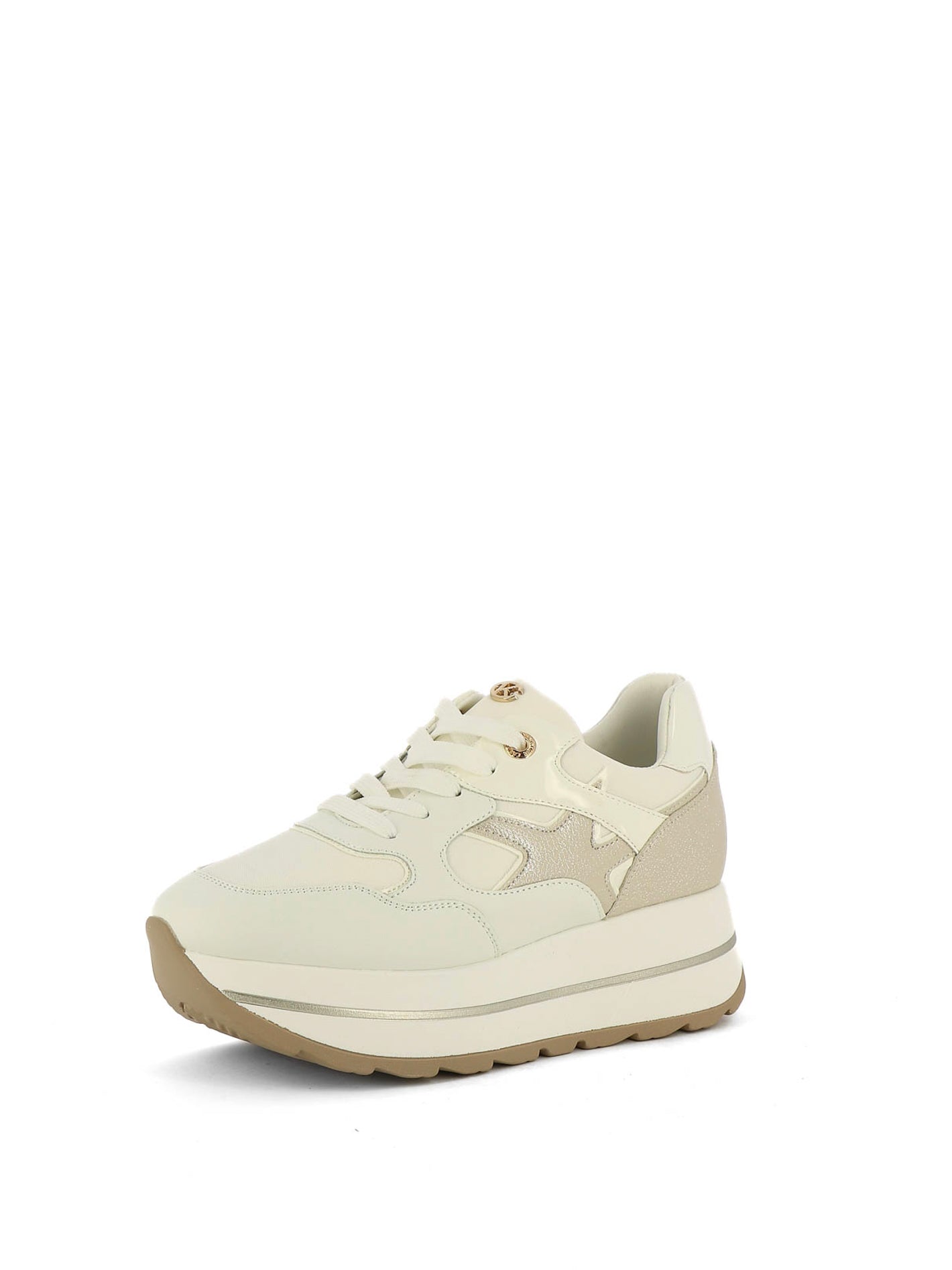 Sneakers stringate donna CARLA KOTE X34-25K bianco oro